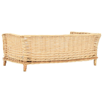 Hundkorg med dyna 90x54x35 cm naturlig pil