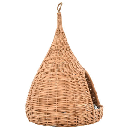 Kattkoja med dyna 40x60 cm naturlig pil tipi