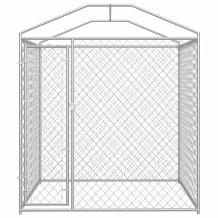 Hundgård för utomhusbruk med tak 193x193x225 cm