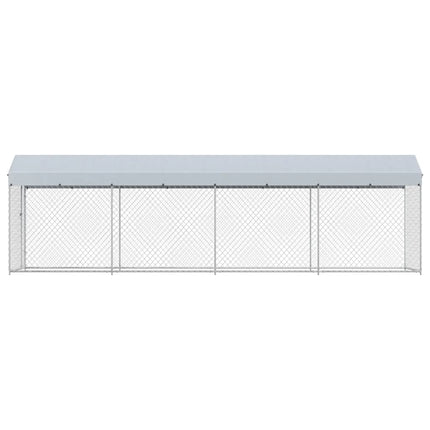 Hundkennel för utomhusbruk med tak 760x190x225 cm