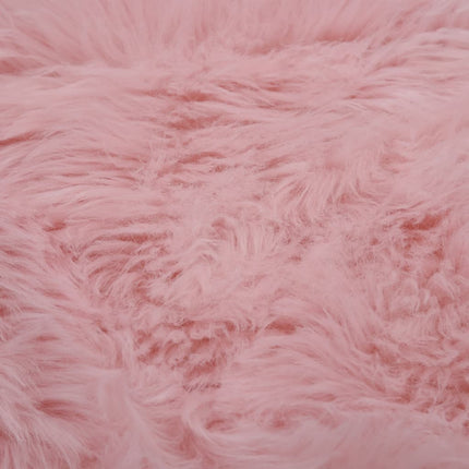 Matta 60x90 cm konstgjort fårskinn rosa
