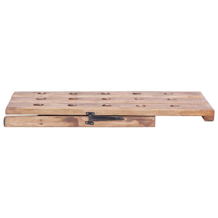 Vinställ för 15 flaskor 26x50x70 cm massivt mahognyträ