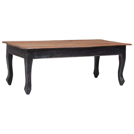 Soffbord svart 120x60x45 cm massiv mahogny