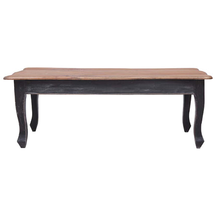 Soffbord svart 120x60x45 cm massiv mahogny