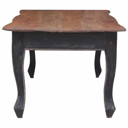Soffbord svart 120x60x45 cm massiv mahogny