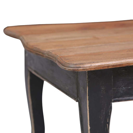 Soffbord svart 120x60x45 cm massiv mahogny