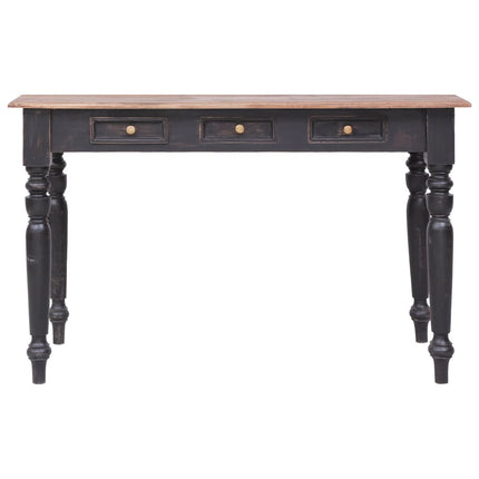 Skrivbord med 3 lådor 117x57x75 cm massiv mahogny