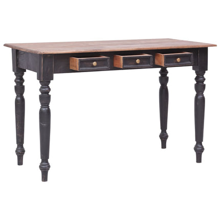 Skrivbord med 3 lådor 117x57x75 cm massiv mahogny