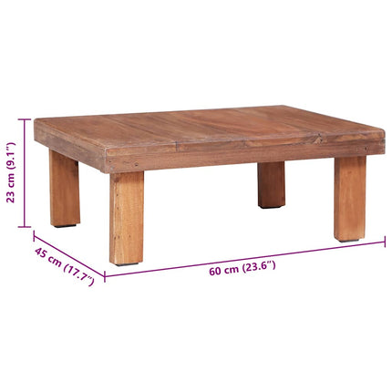 Soffbord 60x45x23 cm massivt mahognyträ