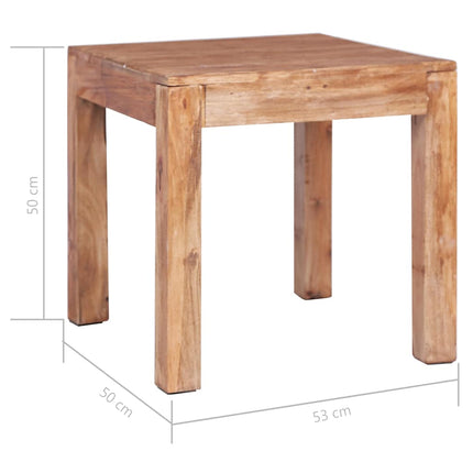 Soffbord 53x50x50 cm massivt mahognyträ