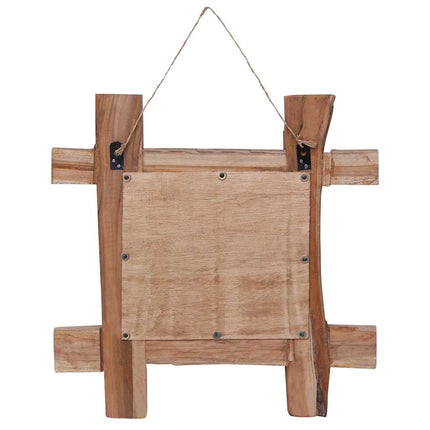 Spegel naturfärgad 50x50 cm återvunnen teak