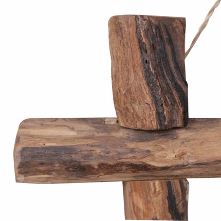 Spegel naturfärgad 50x50 cm återvunnen teak
