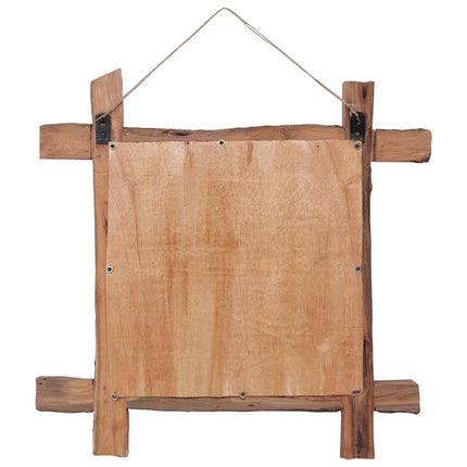 Spegel naturfärgad 70x70 cm återvunnen teak