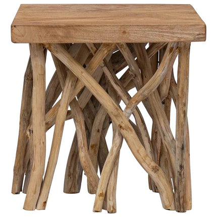 Soffbord 40x40x40 cm blandat återvunnet trä