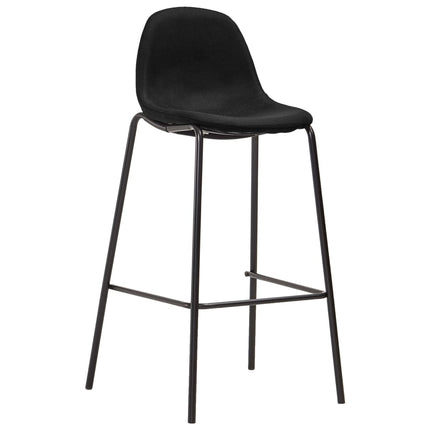Barstolar 2 st svart tyg