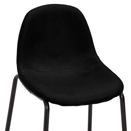 Barstolar 2 st svart tyg