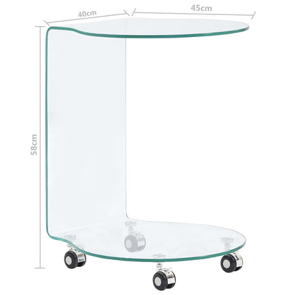 Soffbord 45x40x58 cm härdat glas