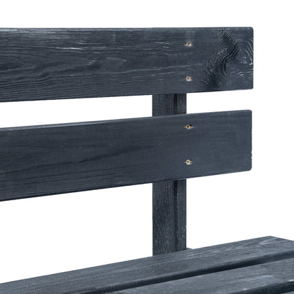 Pallbänk för trädgården trä svart