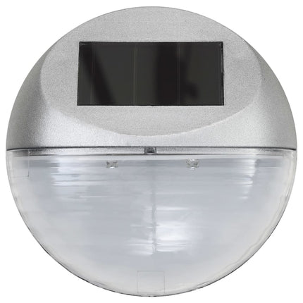 Soldrivna vägglampor 24 st LED runda silver