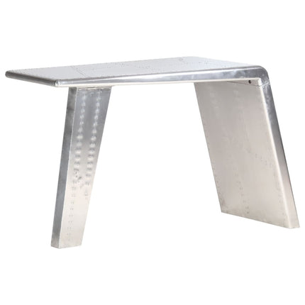 Skrivbord flygplansdesign silver 112x50x76 cm metall