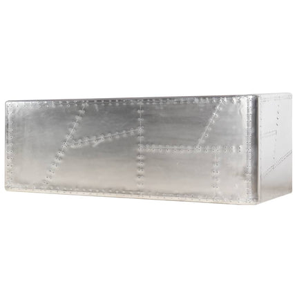 Skrivbord flygplansdesign silver 112x50x76 cm metall