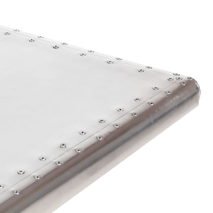 Skrivbord flygplansdesign silver 112x50x76 cm metall