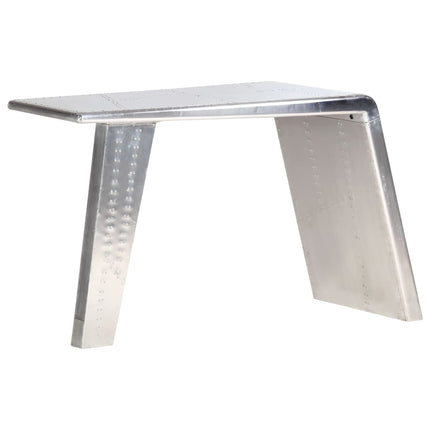 Skrivbord flygplansdesign silver 112x50x76 cm metall