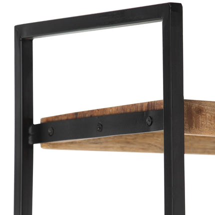 Bokhylla med 4 hyllor 80x30x180 cm grovt mangoträ
