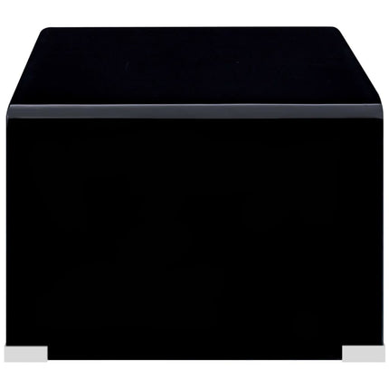 Soffbord svart 98x45x31 cm härdat glas