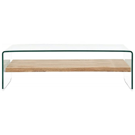 Soffbord genomskinlig 98x45x31 cm härdat glas