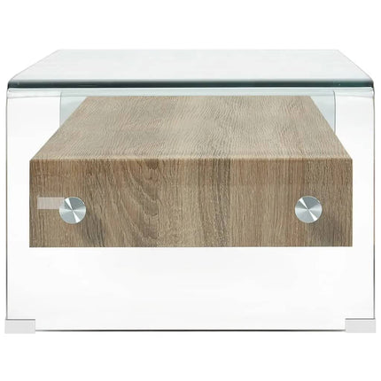 Soffbord genomskinligt 98x45x31 cm härdat glas
