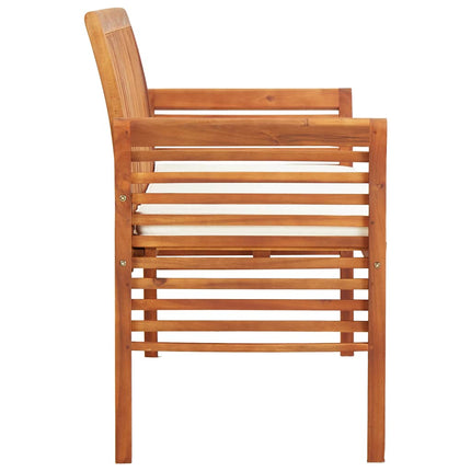 Trädgårdsbänk 3-sits med dyna 150 cm massivt akaciaträ