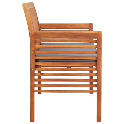 Trädgårdsbänk 3-sits med dyna 150 cm massivt akaciaträ