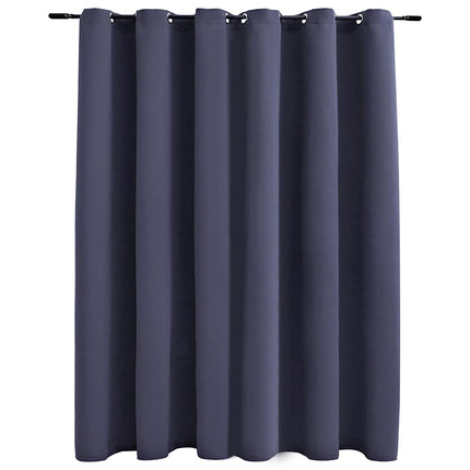 Mörkläggningsgardin med metallringar antracit 290x245 cm