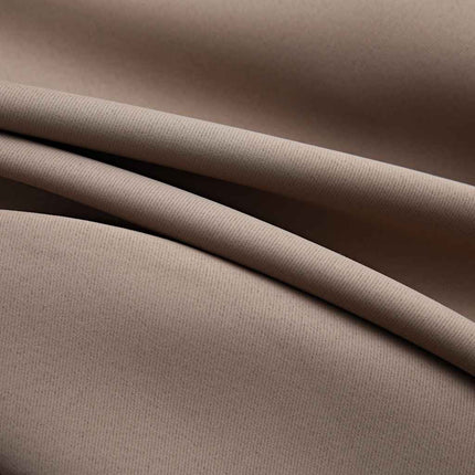 Mörkläggningsgardiner med metallringar 2 st taupe 140x175 cm