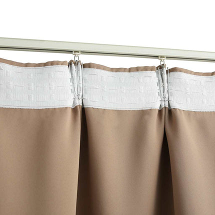 Mörkläggningsgardiner med krokar 2 st taupe 140x175 cm