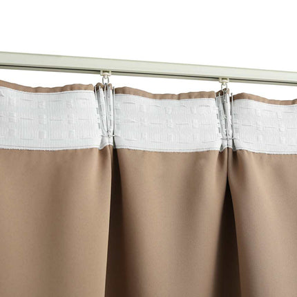Mörkläggningsgardiner med krokar 2 st taupe 140x245 cm