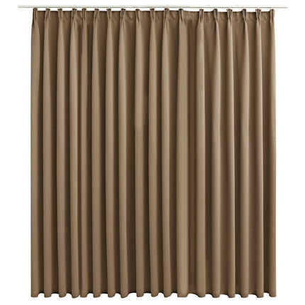 Mörkläggningsgardin med krokar taupe 290x245 cm