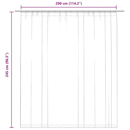 Mörkläggningsgardin med krokar taupe 290x245 cm