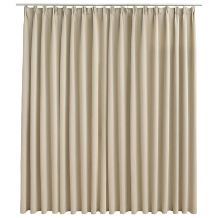 Mörkläggningsgardin med krokar beige 290x245 cm