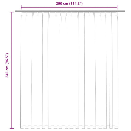 Mörkläggningsgardin med krokar beige 290x245 cm