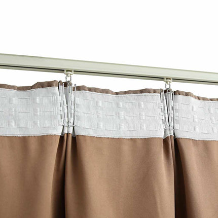 Mörkläggningsgardiner med krokar 2 st taupe 140x225 cm