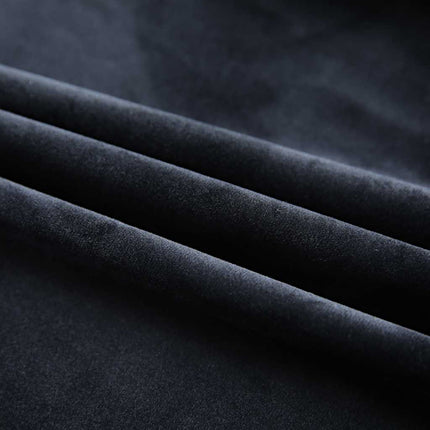 Mörkläggningsgardiner 2 st med krokar sammet svart 140x225 cm