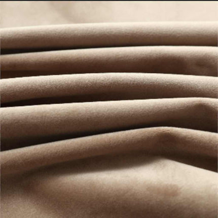 Mörkläggningsgardiner med ringar 2 st beige sammet 140x225 cm