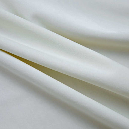 Mörkläggningsgardin med metallringar sammet gräddvit 290x245 cm