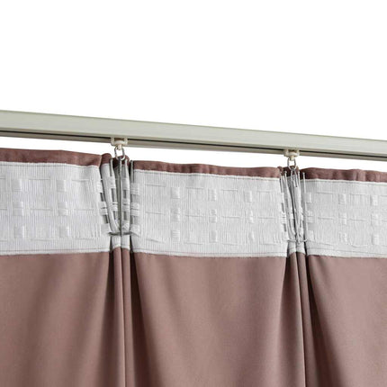 Mörkläggningsgardiner 2 st m. krokar sammet antikrosa 140x225cm