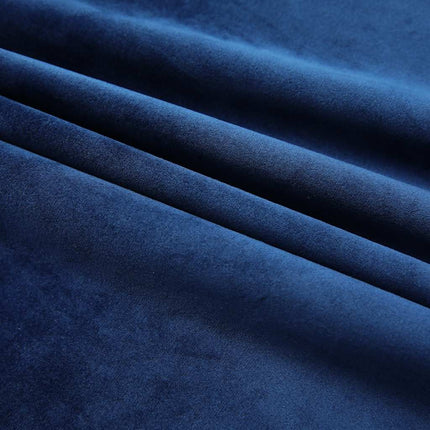 Mörkläggningsgardiner 2 st med krokar sammet mörkblå 140x245 cm