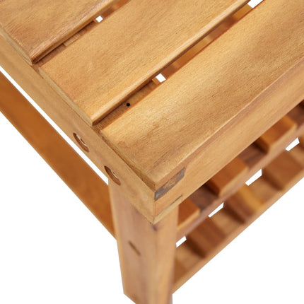 Skohylla 90x32x46 cm massivt akaciaträ