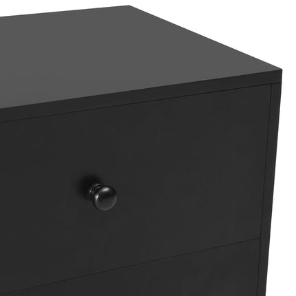 Sängbord 2 st svart 40x30x50 cm massiv furu