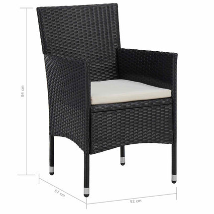 Möbelset 5 pcs Svart